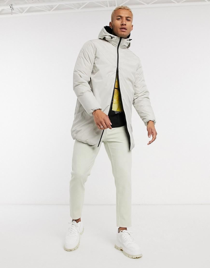PULL&BEAR DWUSTRONNA KURTKA Z KAPTUREM ZAMEK W01__L