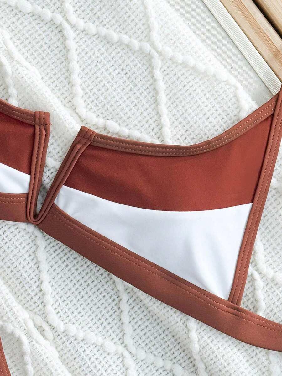 SHEIN DWUCZĘŚCIOWY STRÓJ KĄPIELOWY S09__M