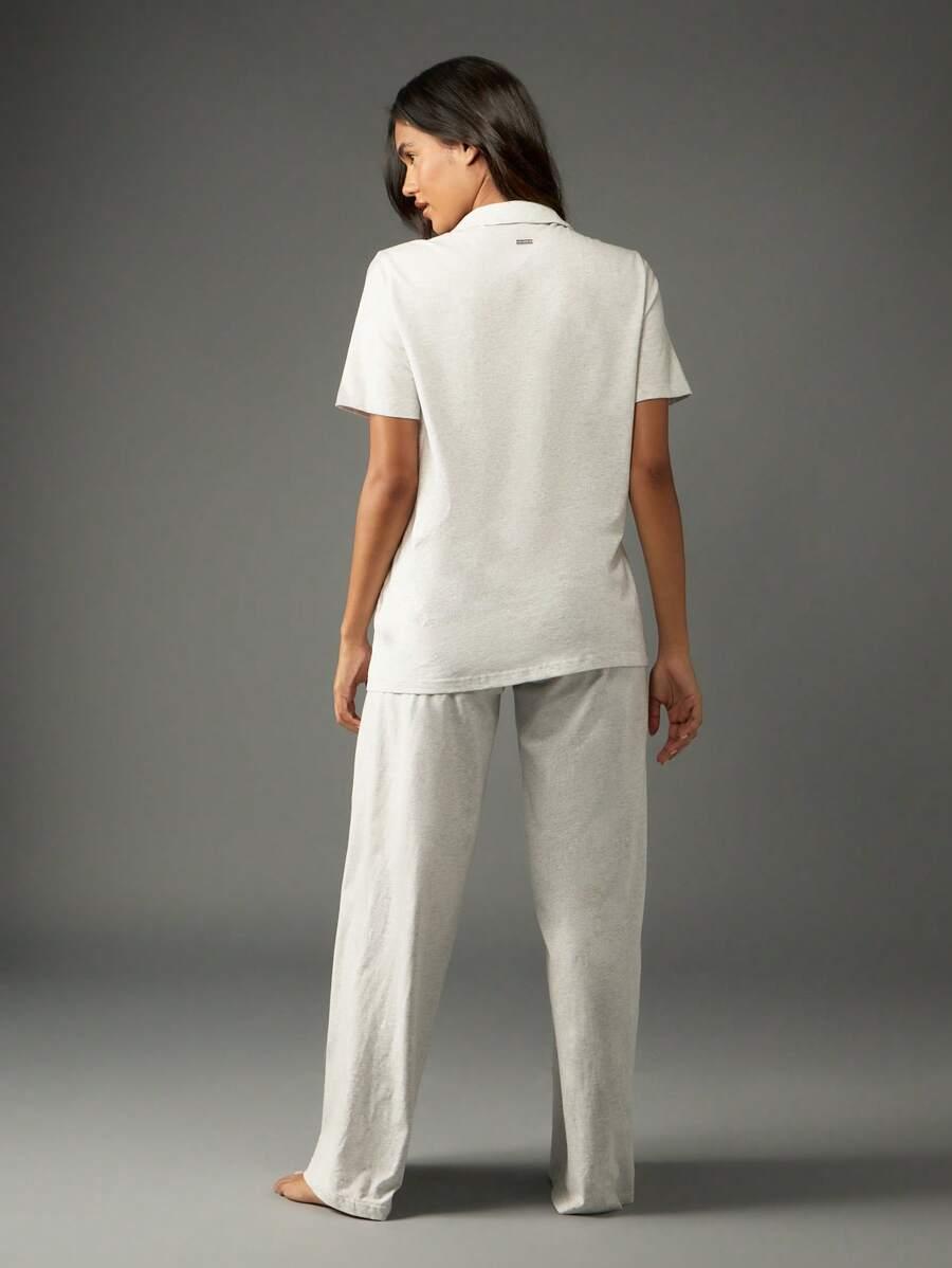 MISSGUIDED BAWEŁNIANA PIŻAMA BLUZKA SPODNIE S06__XS