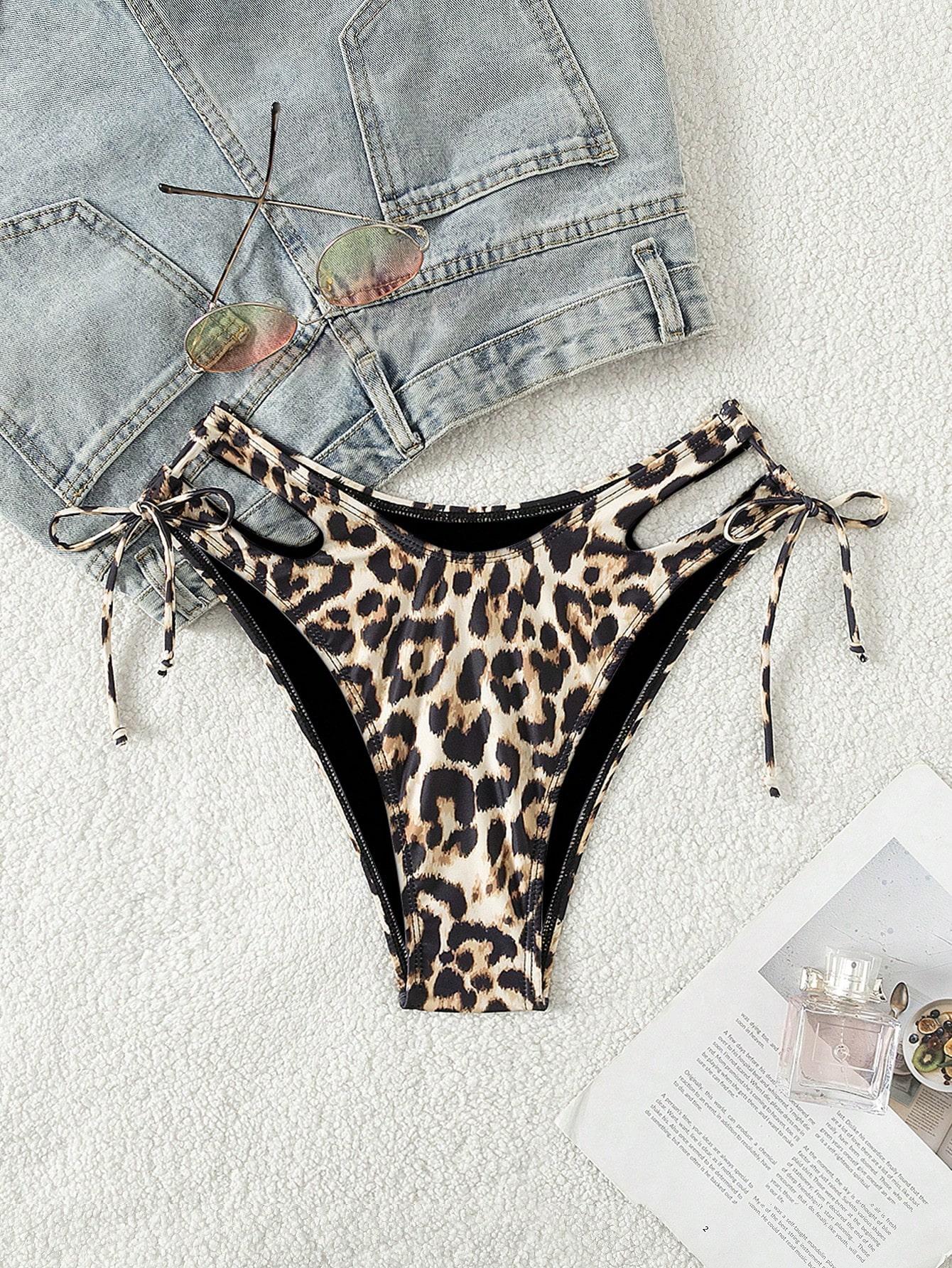 SHEIN DÓŁ OD BIKINI ANIMAL PRINT S09__L