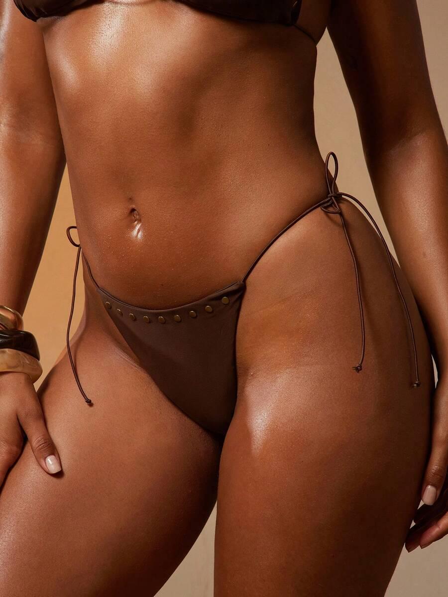 HAUTURE BRĄZOWY DÓŁ OD BIKINI S09__S