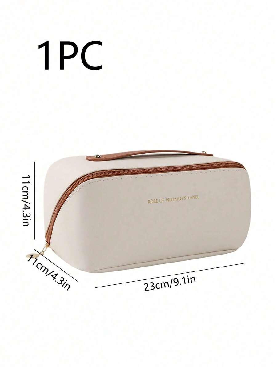 SHEIN BEŻOWA KOSMETYCZKA ZAMEK S07__23X11X11