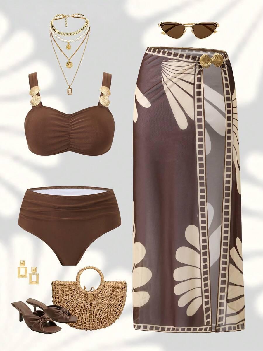 SWIM OASIS DWUCZĘŚCIOWY STRÓJ KĄPIELOWY SPÓDNICA S09__XXL