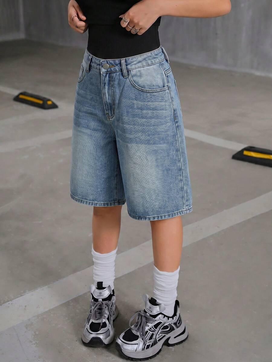 SHEIN KRÓTKIE SPODENKI JEANS PK01__162/166
