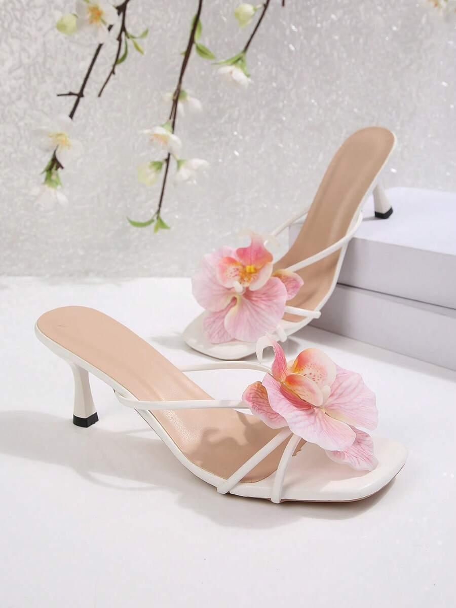 SHEIN BIAŁE SANDAŁY ZDOBIENIE S06__40,5