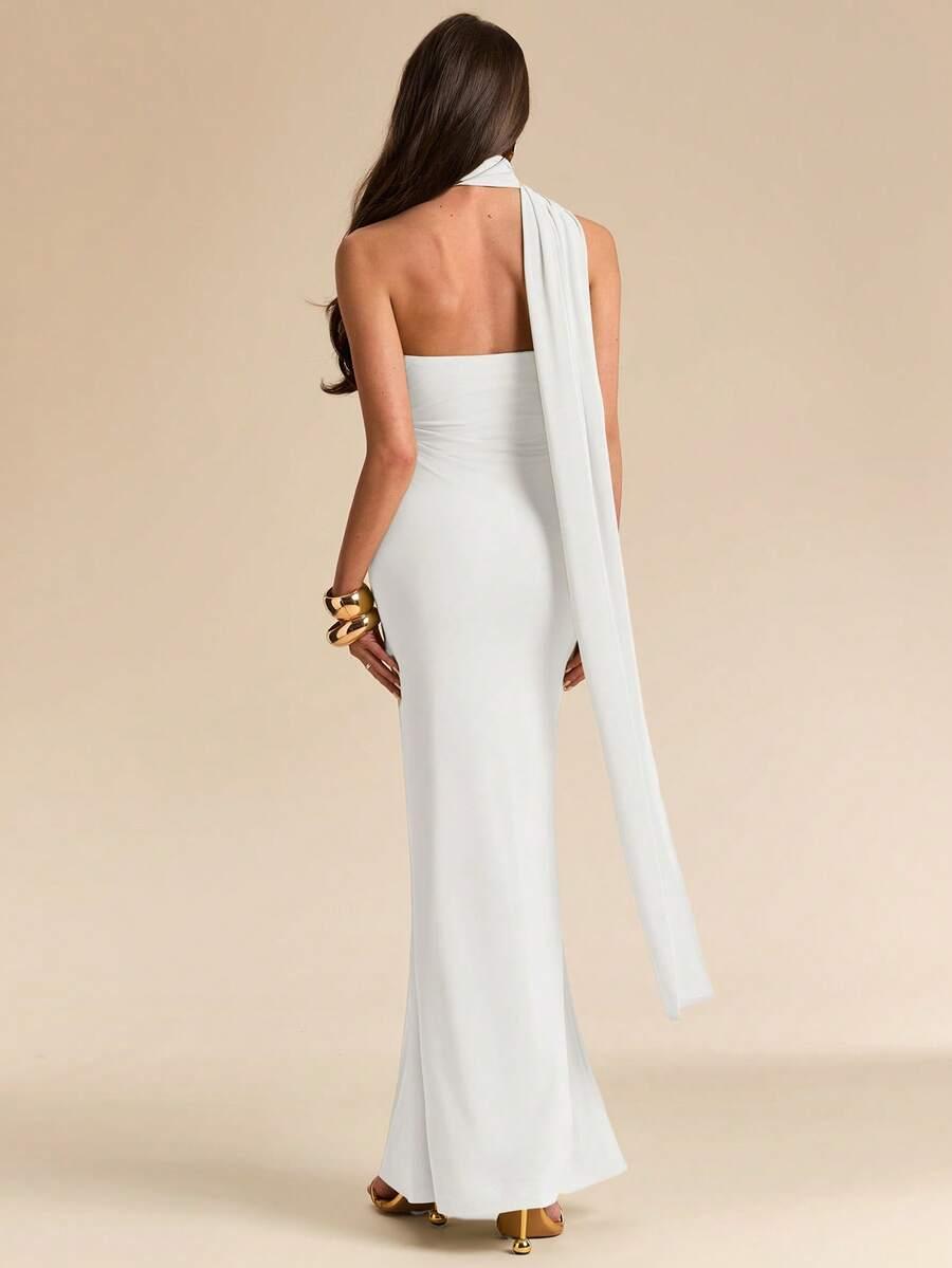 SHEIN BIAŁA MAXI SUKIENKA S09__S