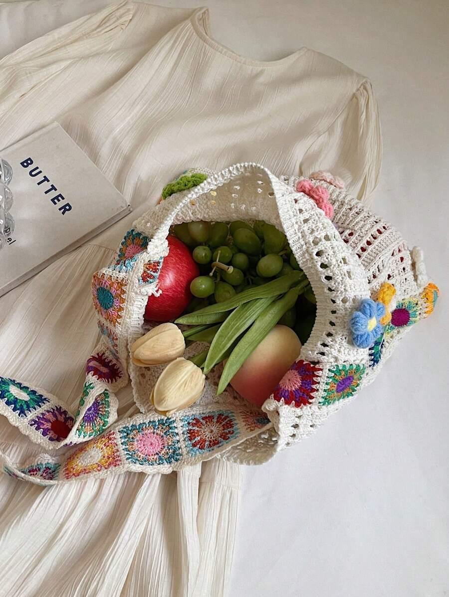 SHEIN DZIANINOWA TORBA NA RAMIĘ S07__30X28