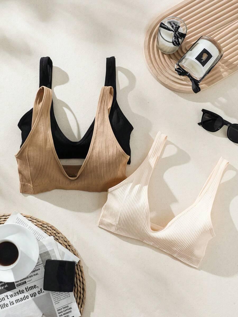 SHEIN MIĘKKI BIUSTONOSZ 3-PACK S09__M