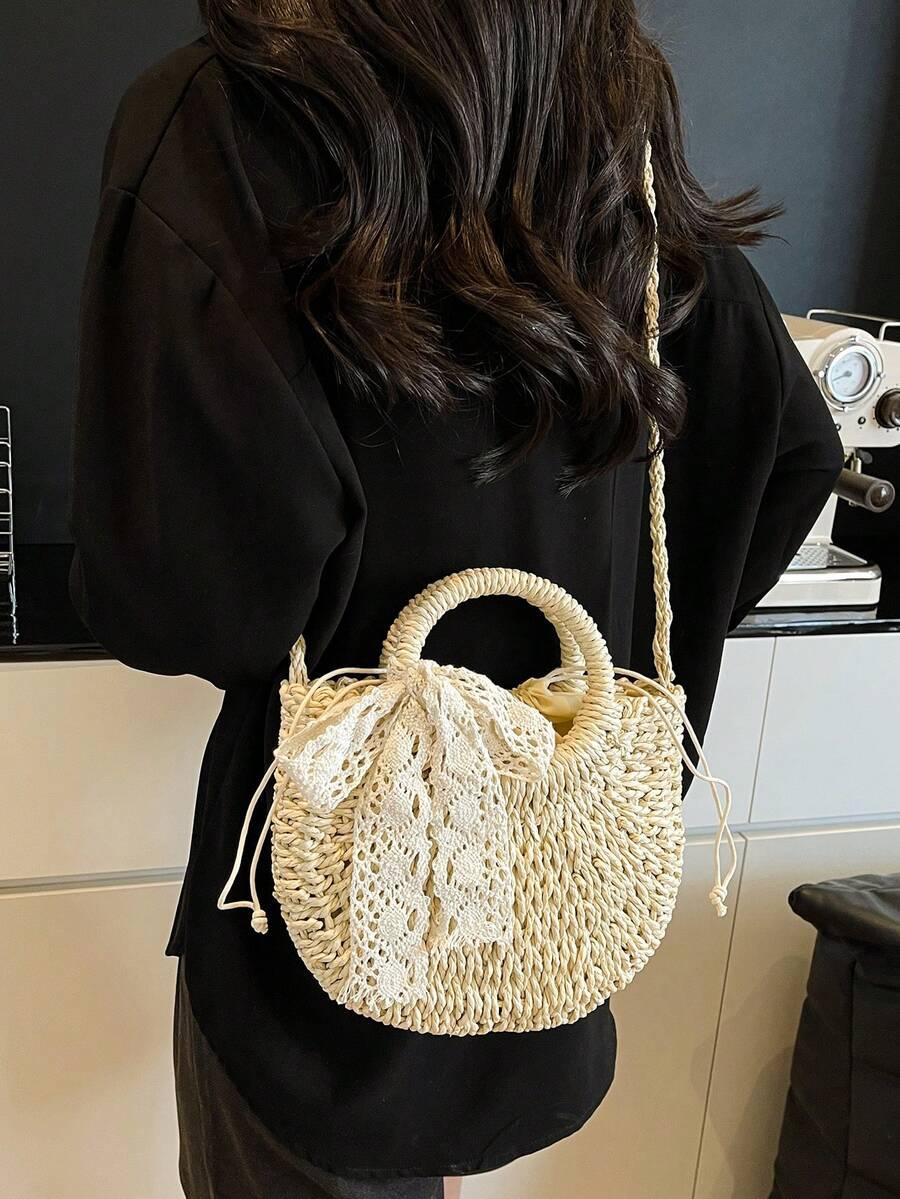SHEIN BEŻOWA TOREBKA KOSZYK S07__19X24
