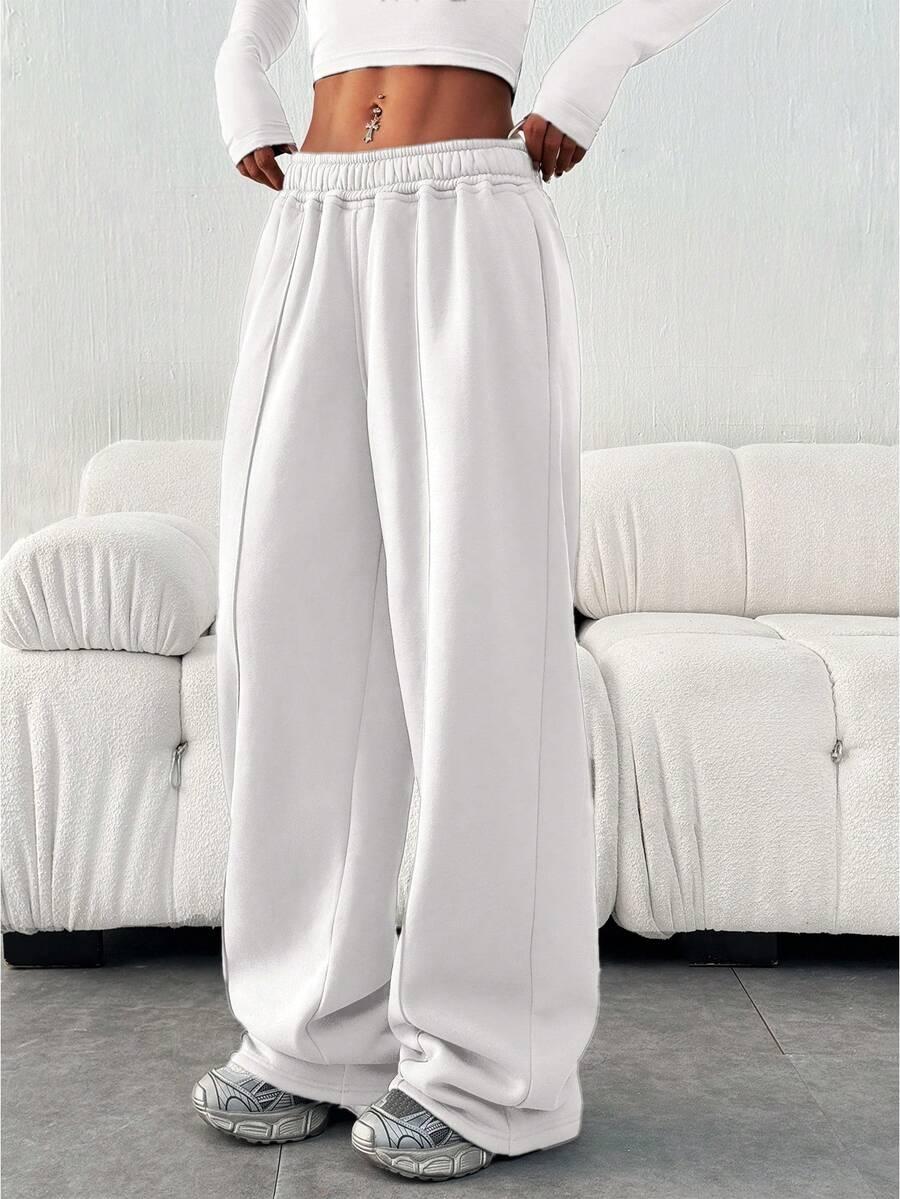 SHEIN BIAŁE SPODNIE DRESOWE S06__M