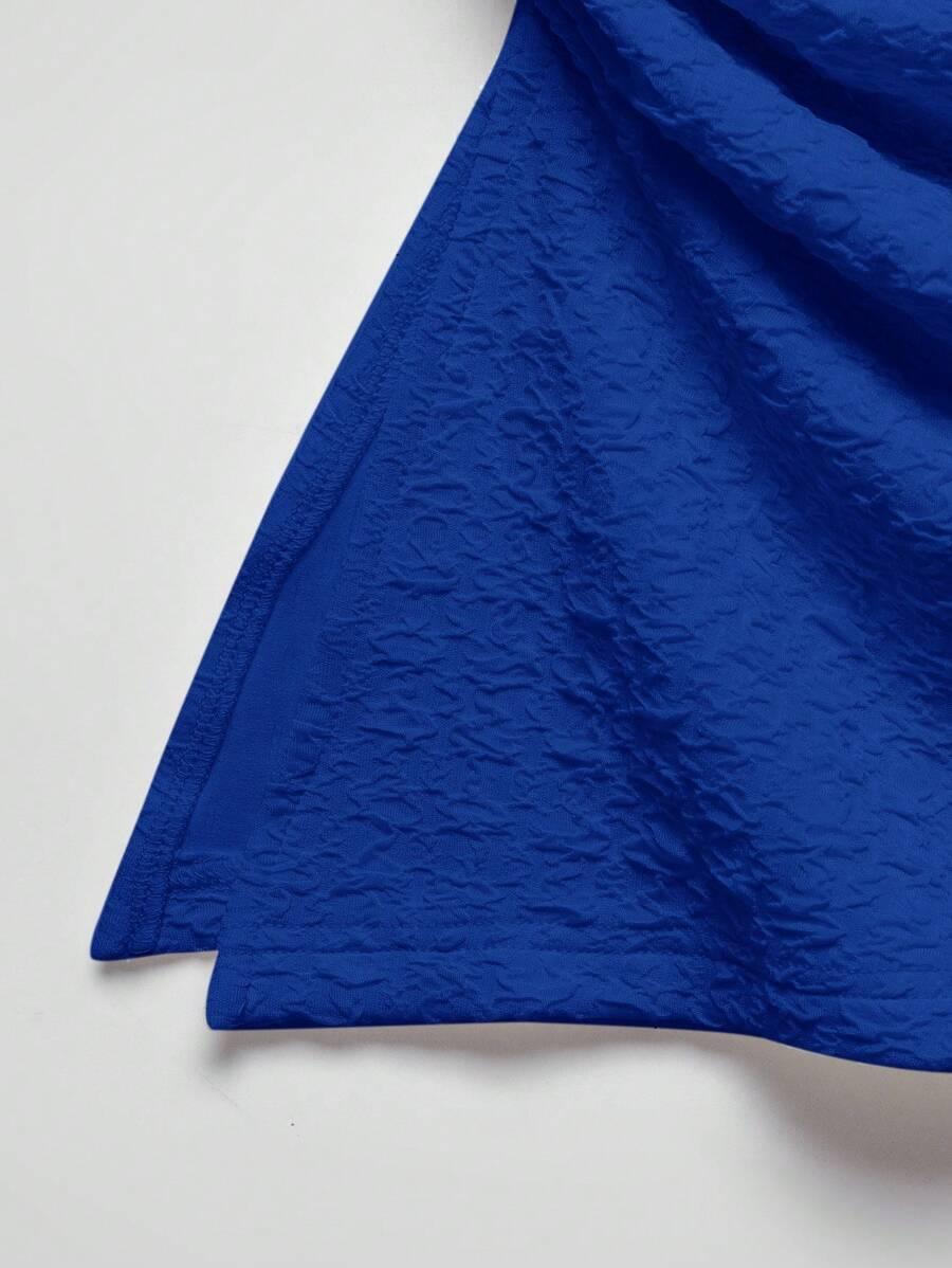 SHEIN GRANATOWY TOP BEZ RĘKAWÓW MARSZCZENIA S09__M