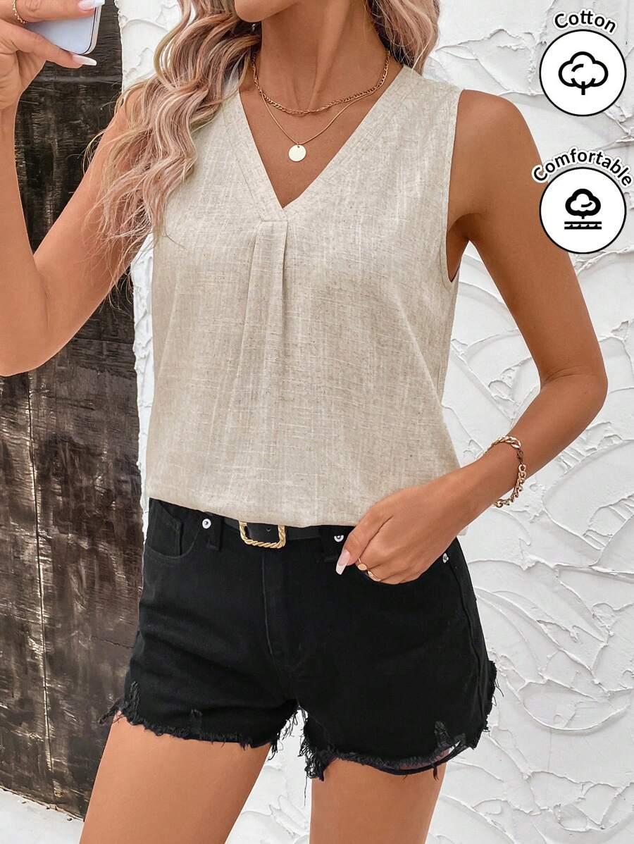 SHEIN BEŻOWA BLUZKA CASUAL S06__L