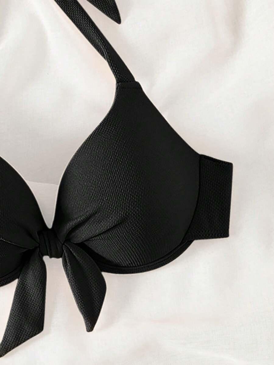 SHEIN CZARNA GÓRA OD BIKINI S09__L