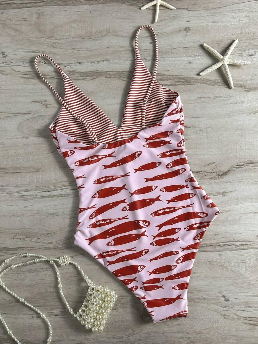 SWIM MOD JEDNOCZĘŚCIOWY STRÓJ KĄPIELOWY PRINT S09__L