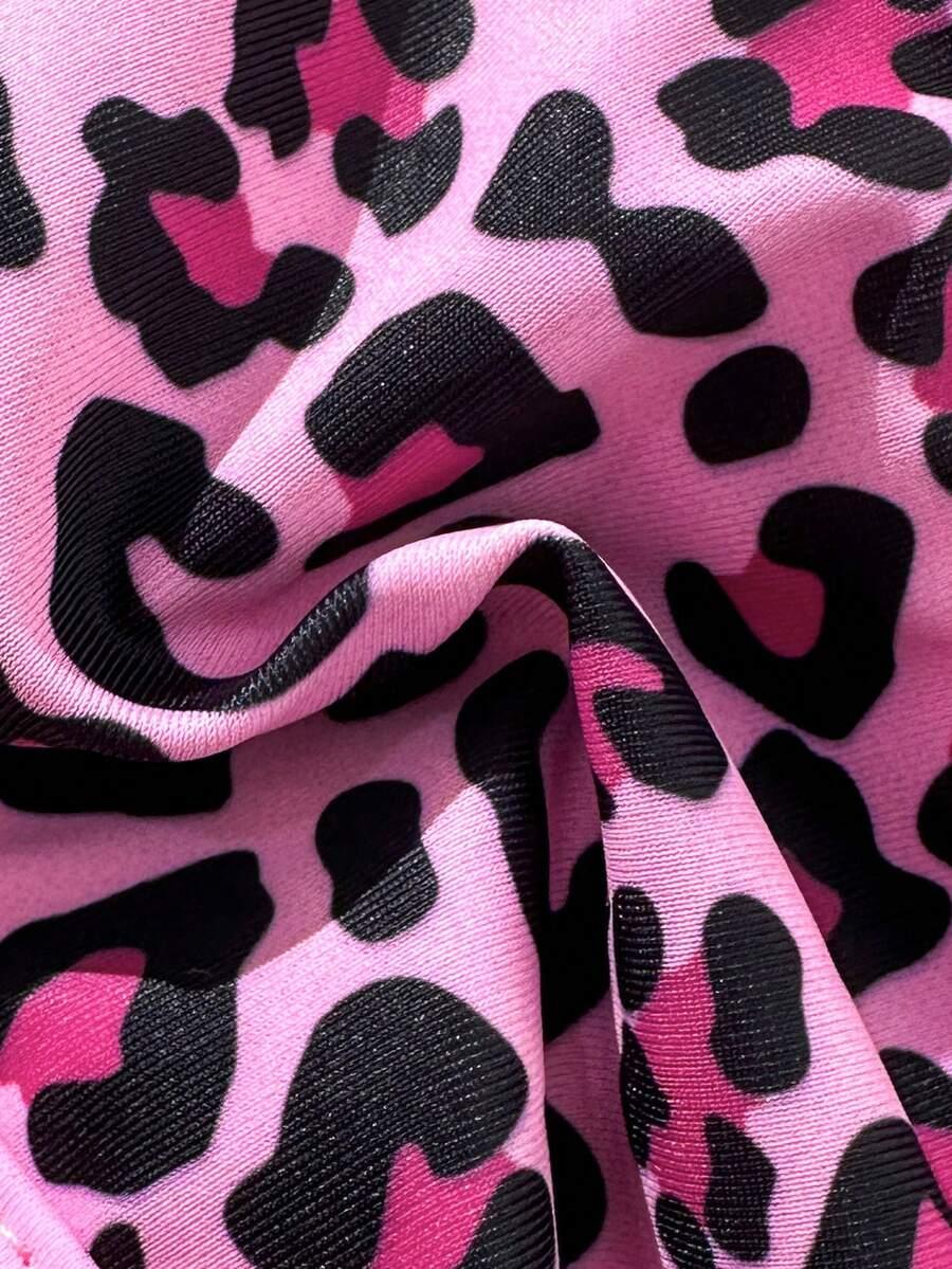 SHEIN DWUCZĘŚCIOWY STRÓJ KĄPIELOWY ANIMAL PRINT S09__M