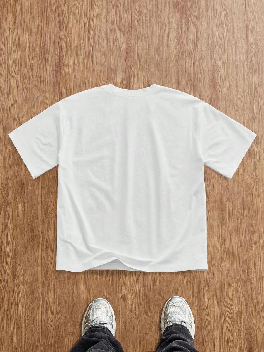 MANFINITY T-SHIRT OKRĄGŁY DEKOLT WZÓR S06__M