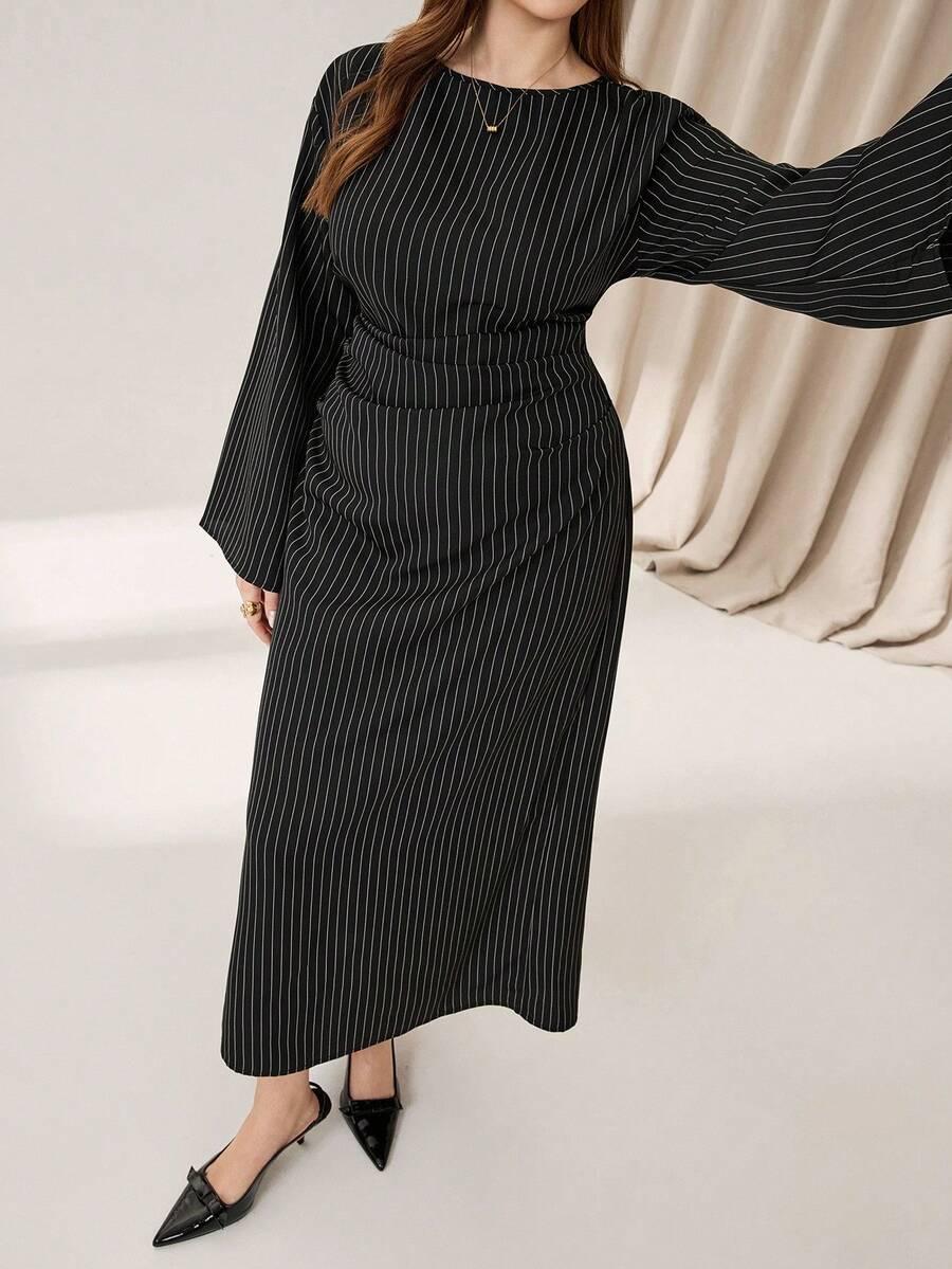 SHEIN CZARNA SUKIENKA W PASKI S06__46