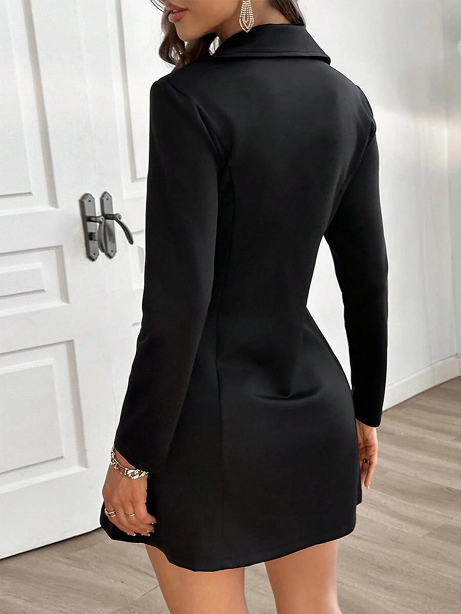 CHICME CZARNA MINI SUKIENKA S06__M