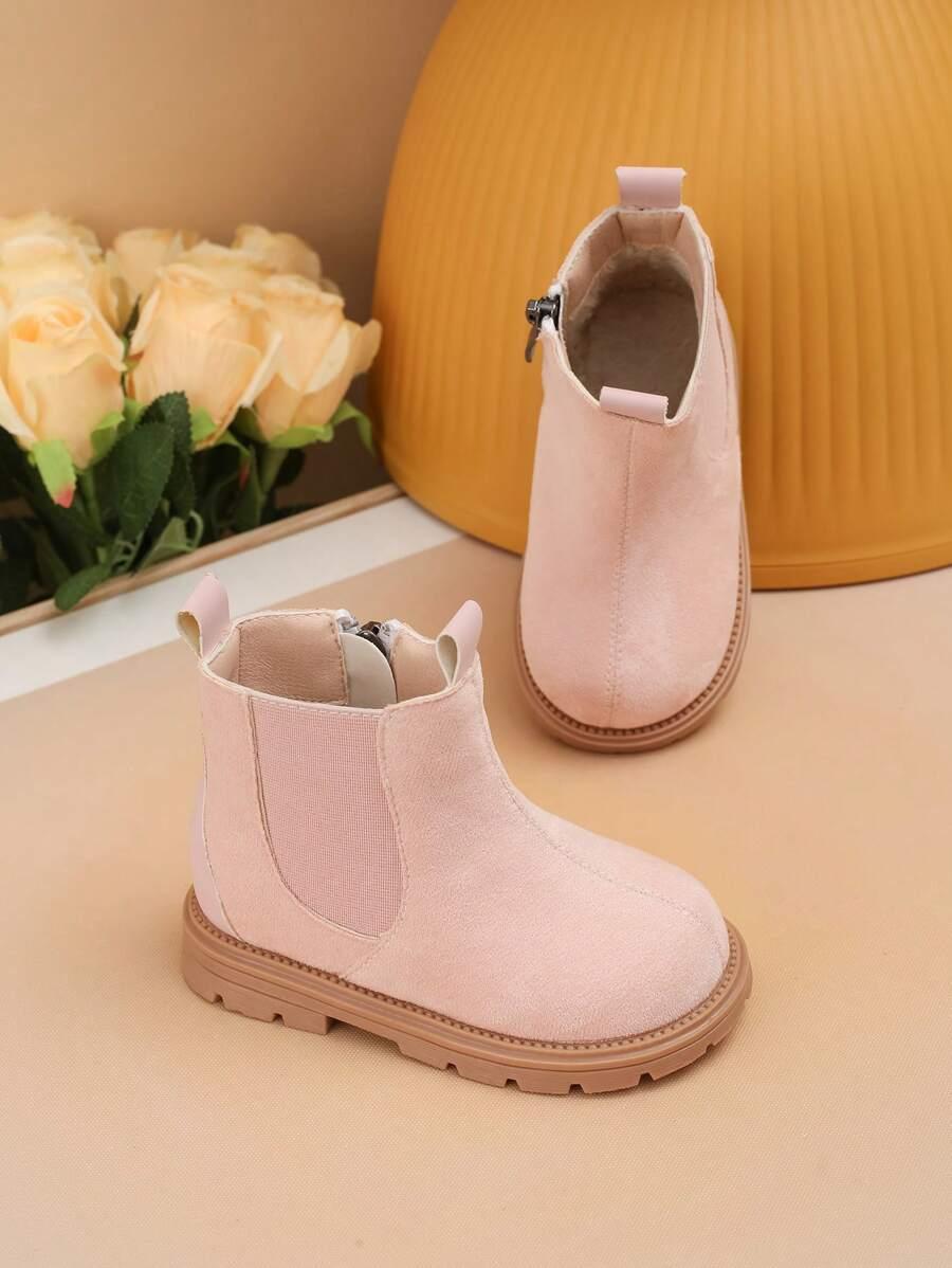 SHEIN RÓŻOWE BOTKI IMITACJA ZAMSZU W01__22