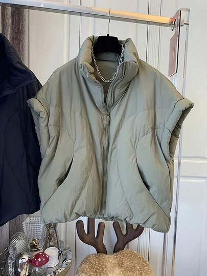SHEIN ZIELONA KAMIZELKA ZAMEK W01__M