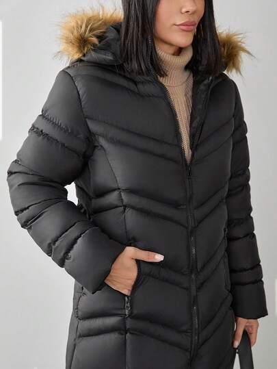 SHEIN CZARNA PIKOWANA KURTKA W01__XL