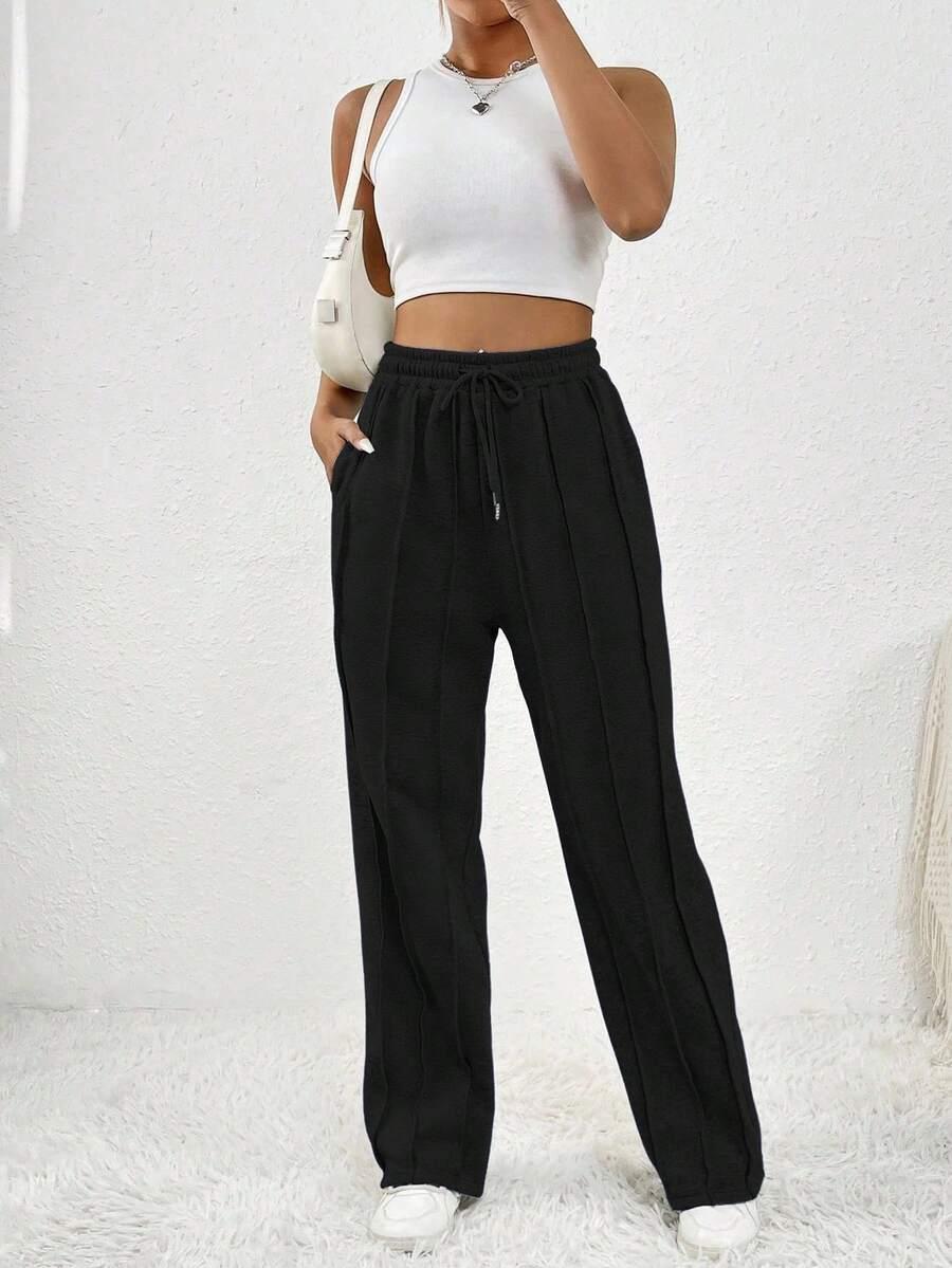 SHEIN CZARNE SPODNIE DRESOWE S06__S