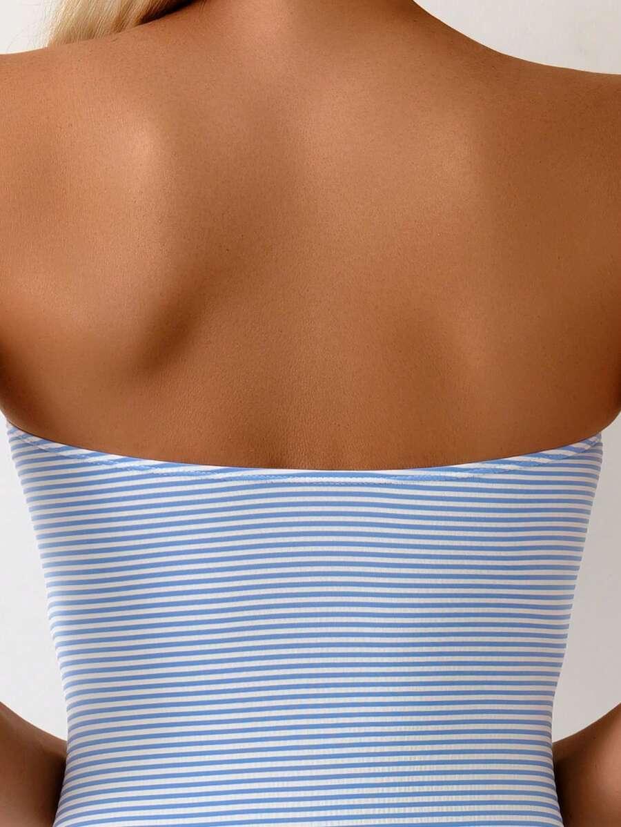 SWIM MOD JEDNOCZĘŚCIOWY STRÓJ KĄPIELOWY W PASKI S09__XL