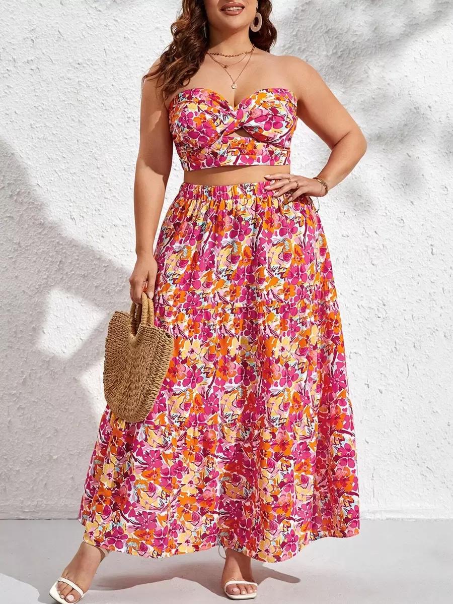 SHEIN SPÓDNICA WZÓR KWIATY S06__50