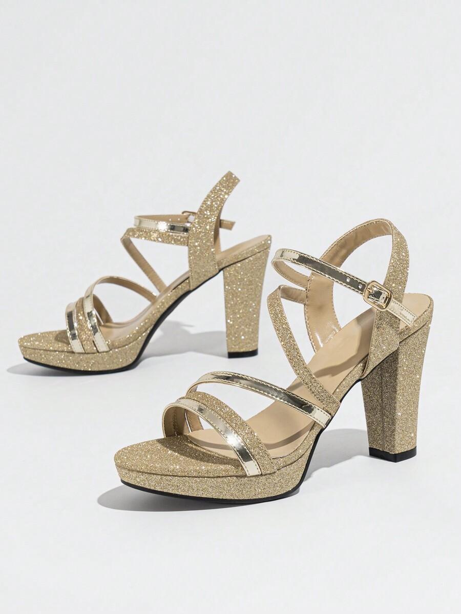 SHEIN ZŁOTE SANDAŁY OBCAS S06__37.5