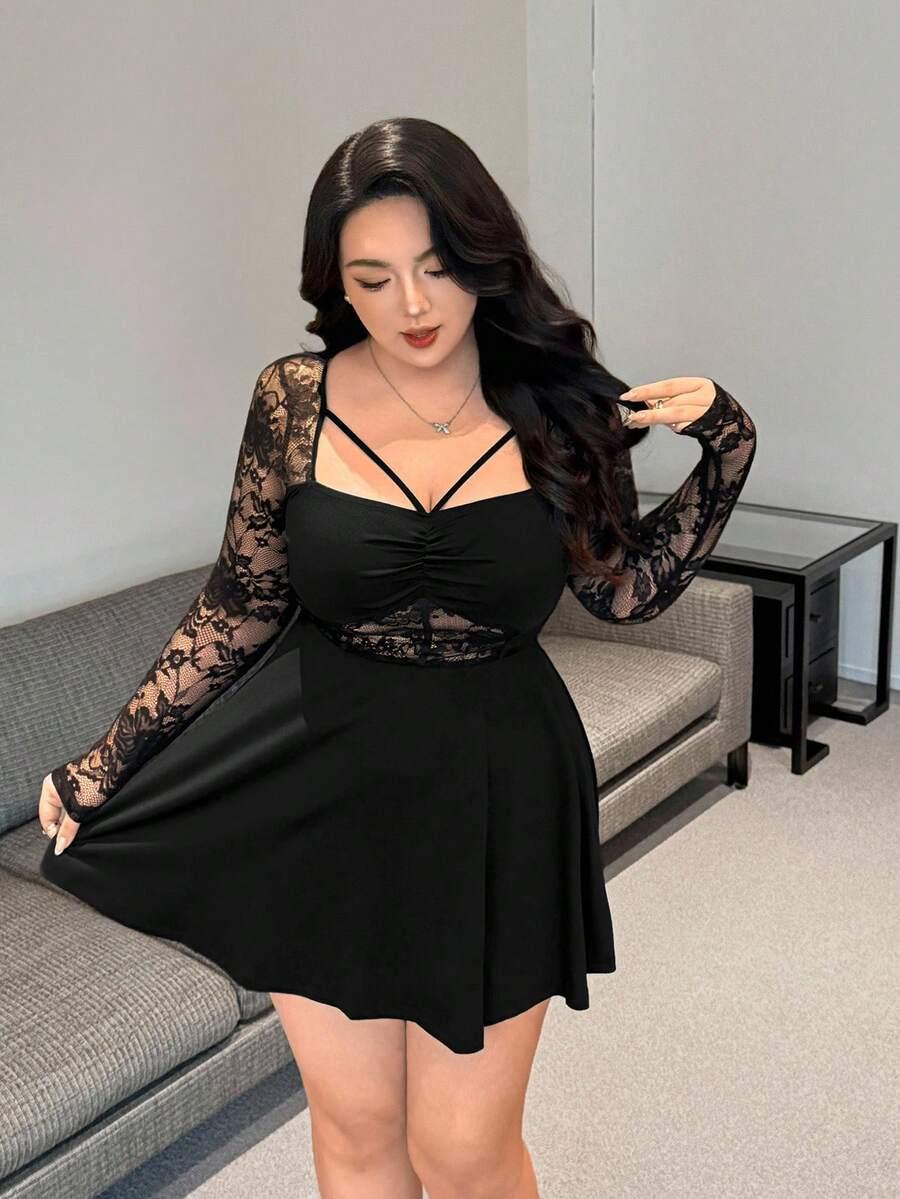 SHEIN CZARNA MINI SUKIENKA S06__60-62