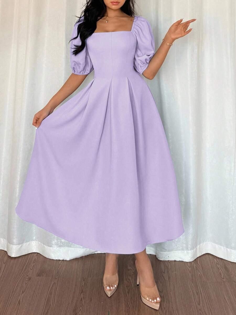 ELENZGA FIOLETOWA MIDI SUKIENKA S06__XL