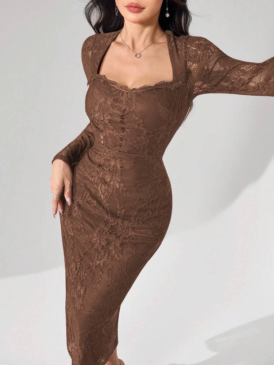 SHEIN KORONKOWA MIDI SUKIENKA S06__S