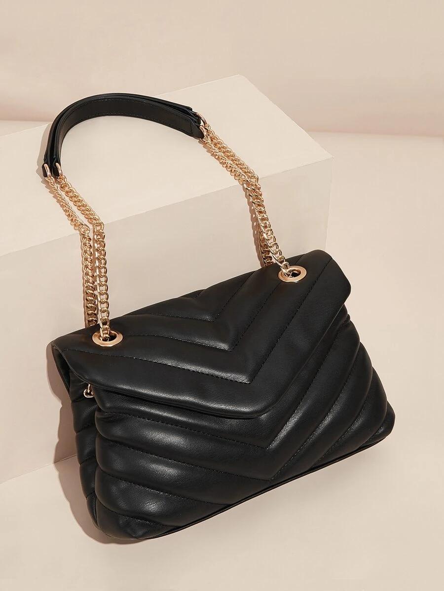 SHEIN CZARNA TOREBKA ŁAŃCUSZEK S07__28X20