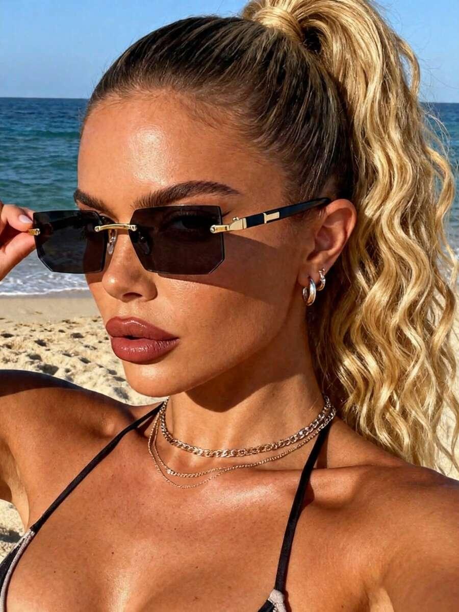 SHEIN CZARNE OKULARY PRZECIWSŁONECZNE S07