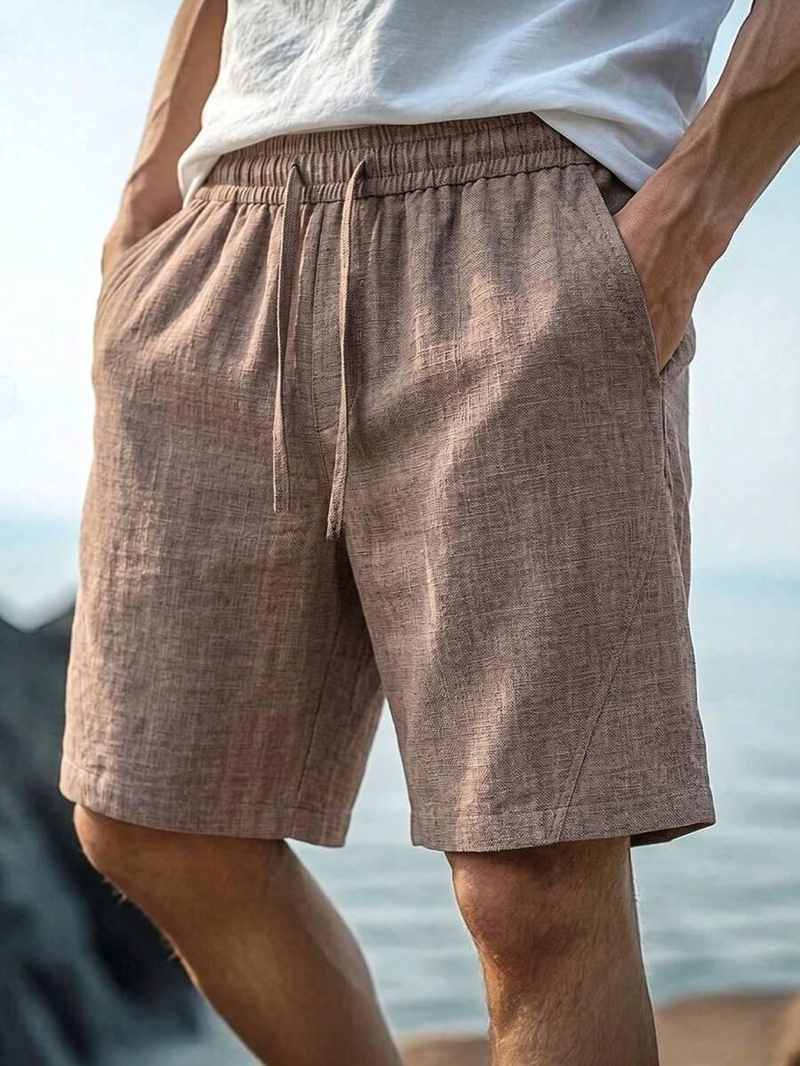 SHEIN BRĄZOWE KRÓTKIE SPODENKI S06__L