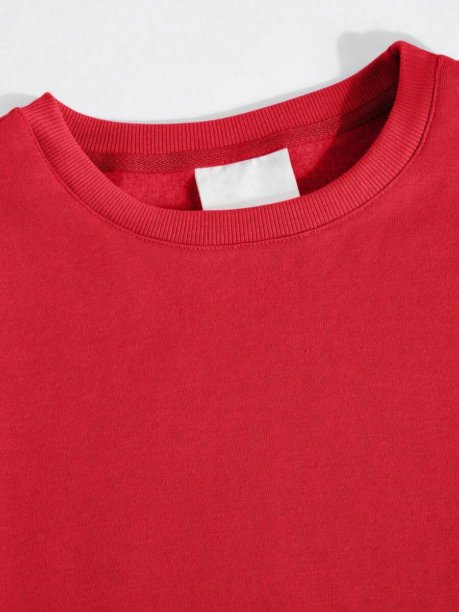 SHEIN CZERWONA BLUZA ŚWIĄTECZNY NADRUK BDD__XL