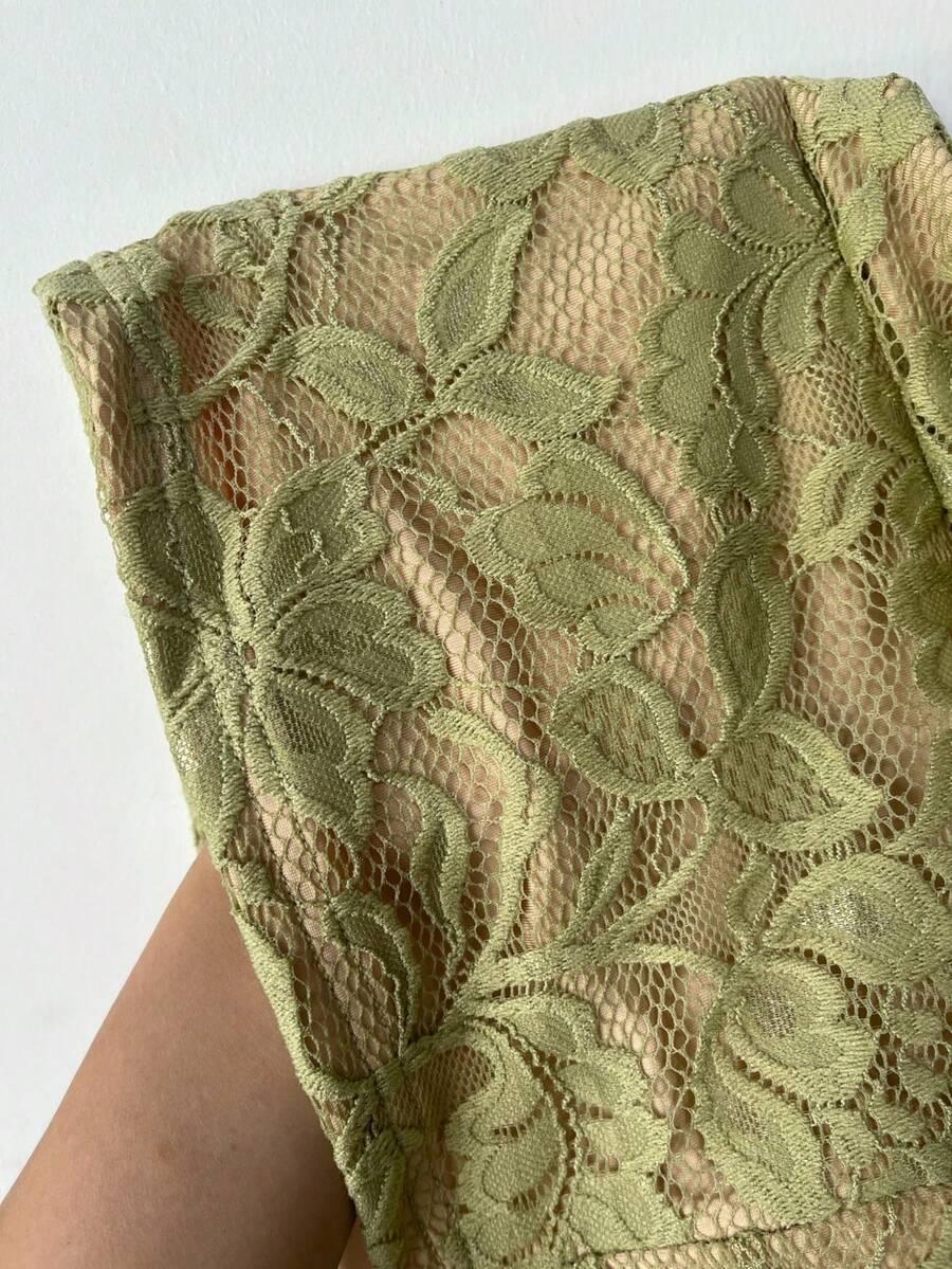 SHEIN KORONKOWA MINI SUKIENKA WIĄZANIE PK01__S