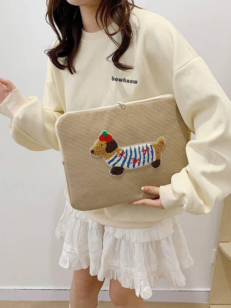 SHEIN BRĄZOWY POKROWIEC NA LAPTOPA S07__26X35CM