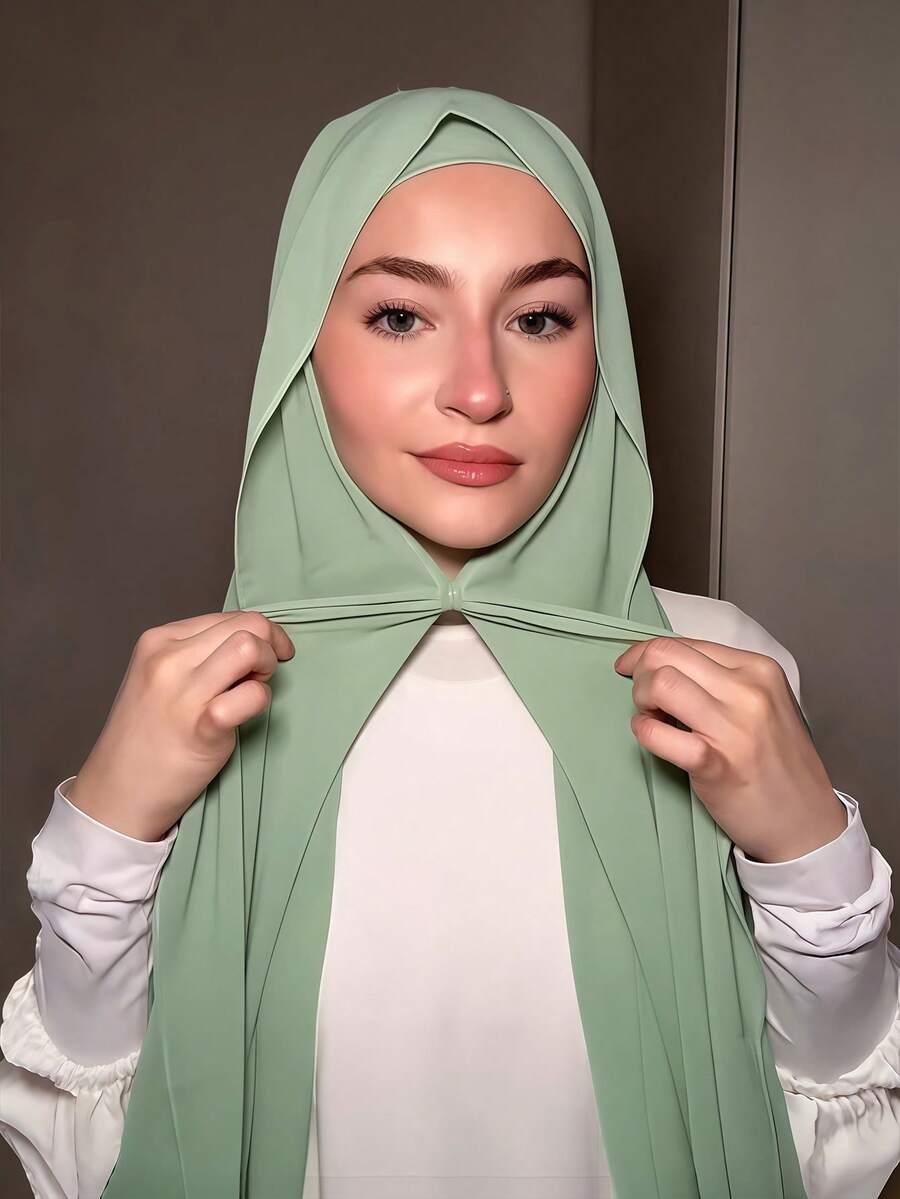 SHEIN BRĄZOWA CHUSTA HIDŻAB S07__