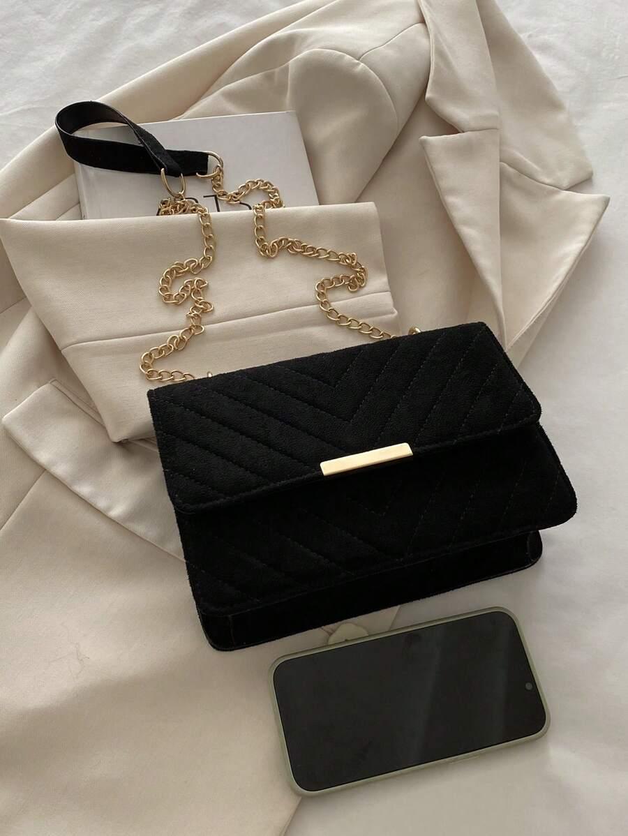 SHEIN CZARNA TOREBKA NA RAMIĘ S07__