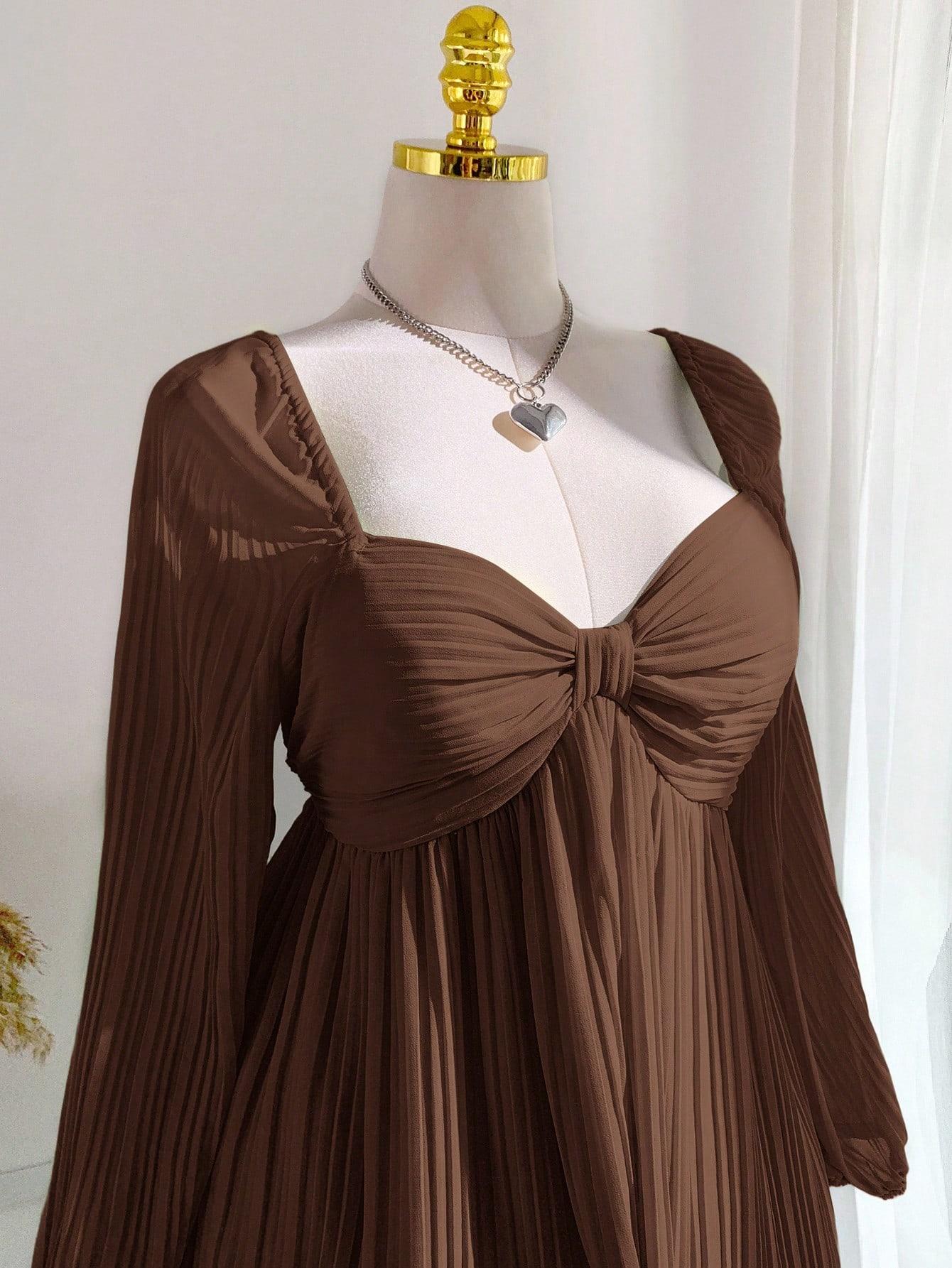 SHEIN BRĄZOWA MINI SUKIENKA S06__48