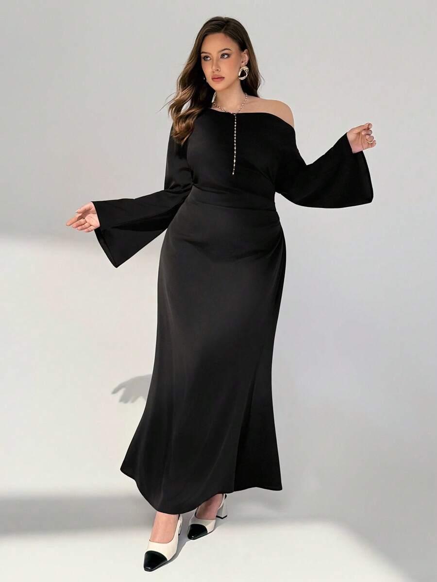 SHEIN CZARNA MAXI SUKIENKA S06__48