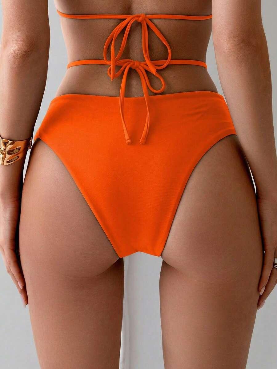 SWIM BASICS POMARAŃCZOWY DÓŁ OD BIKINI S09__L