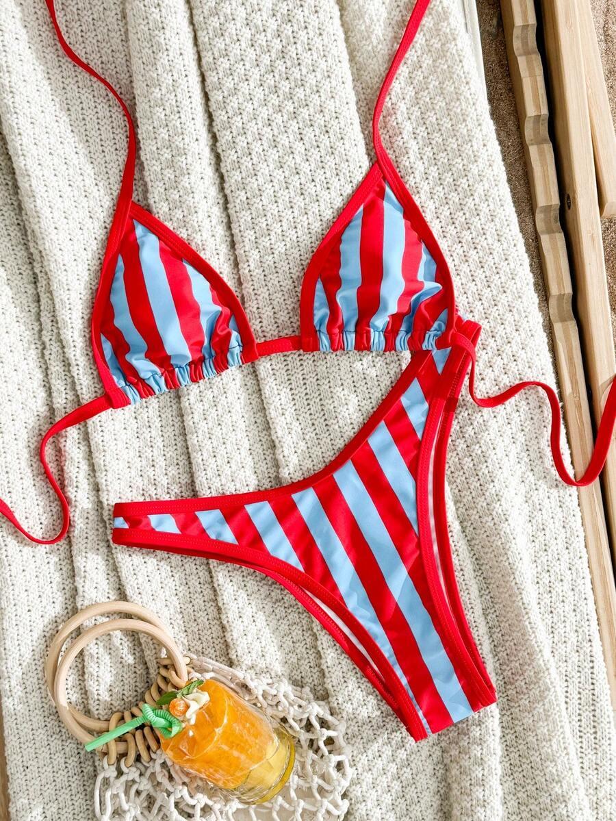 SWIM VCAY DWUCZĘŚCIOWY STRÓJ KĄPIELOWY W PASKI S09__S