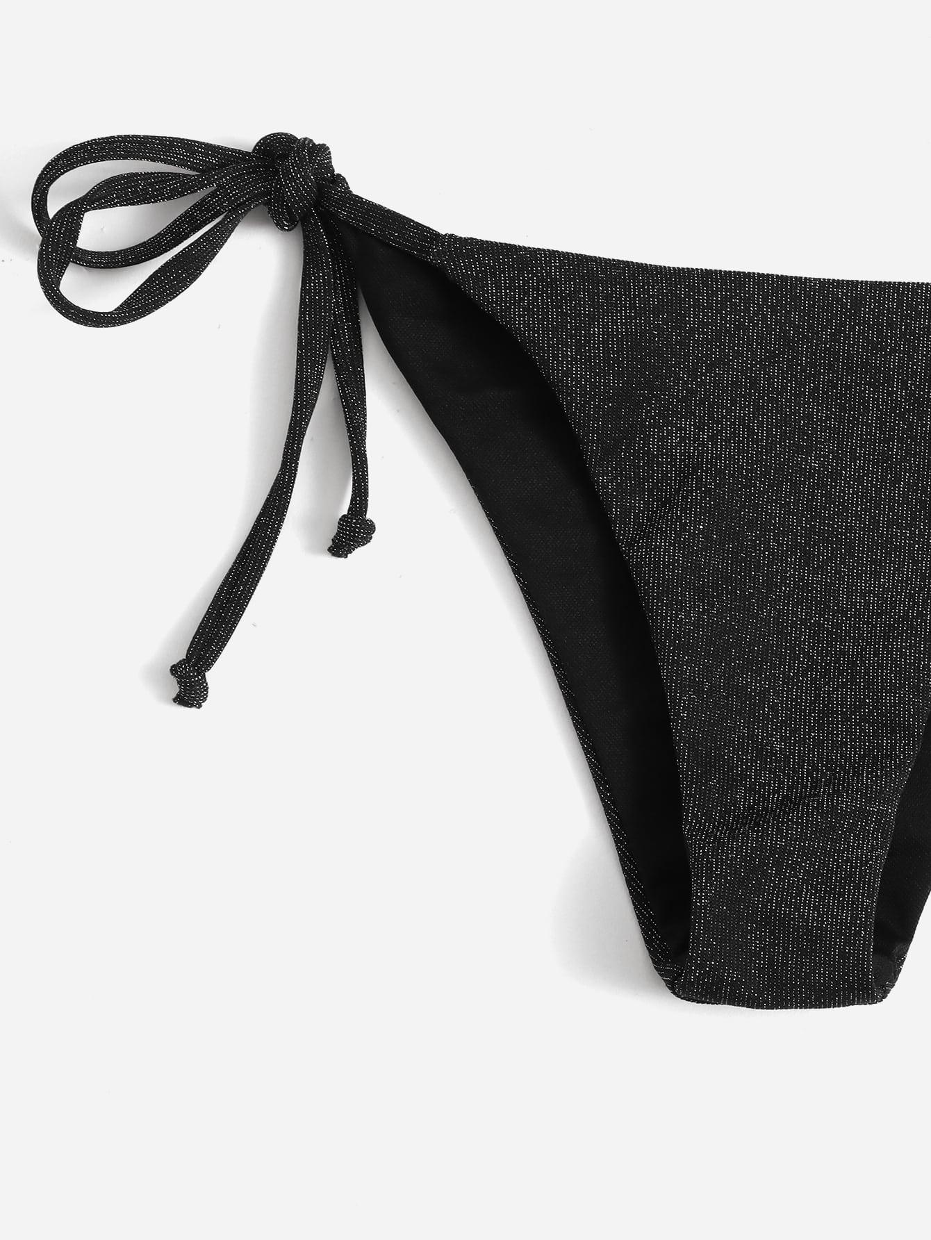 SHEIN CZARNY DWUCZĘŚCIOWY STRÓJ KĄPIELOWY S09__XL