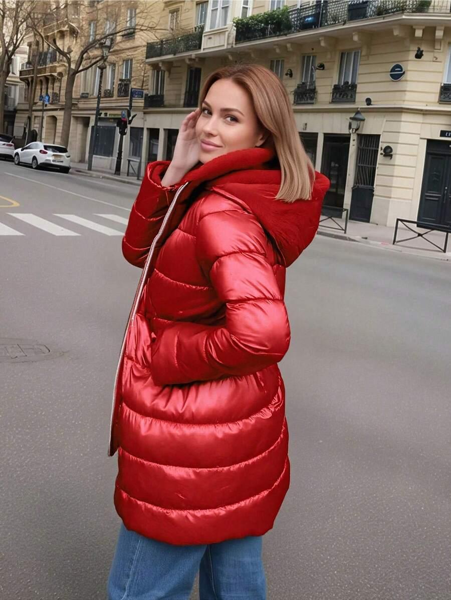 SHEIN CZERWONA PIKOWANA KURTKA W01__XL