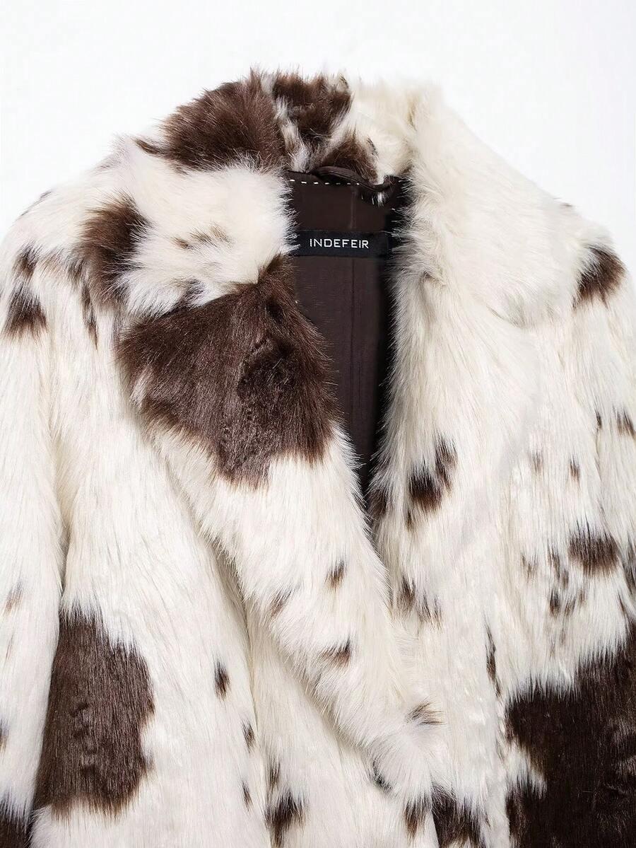 SHEIN SZTUCZNE FUTRO ANIMAL PRINT W01__M