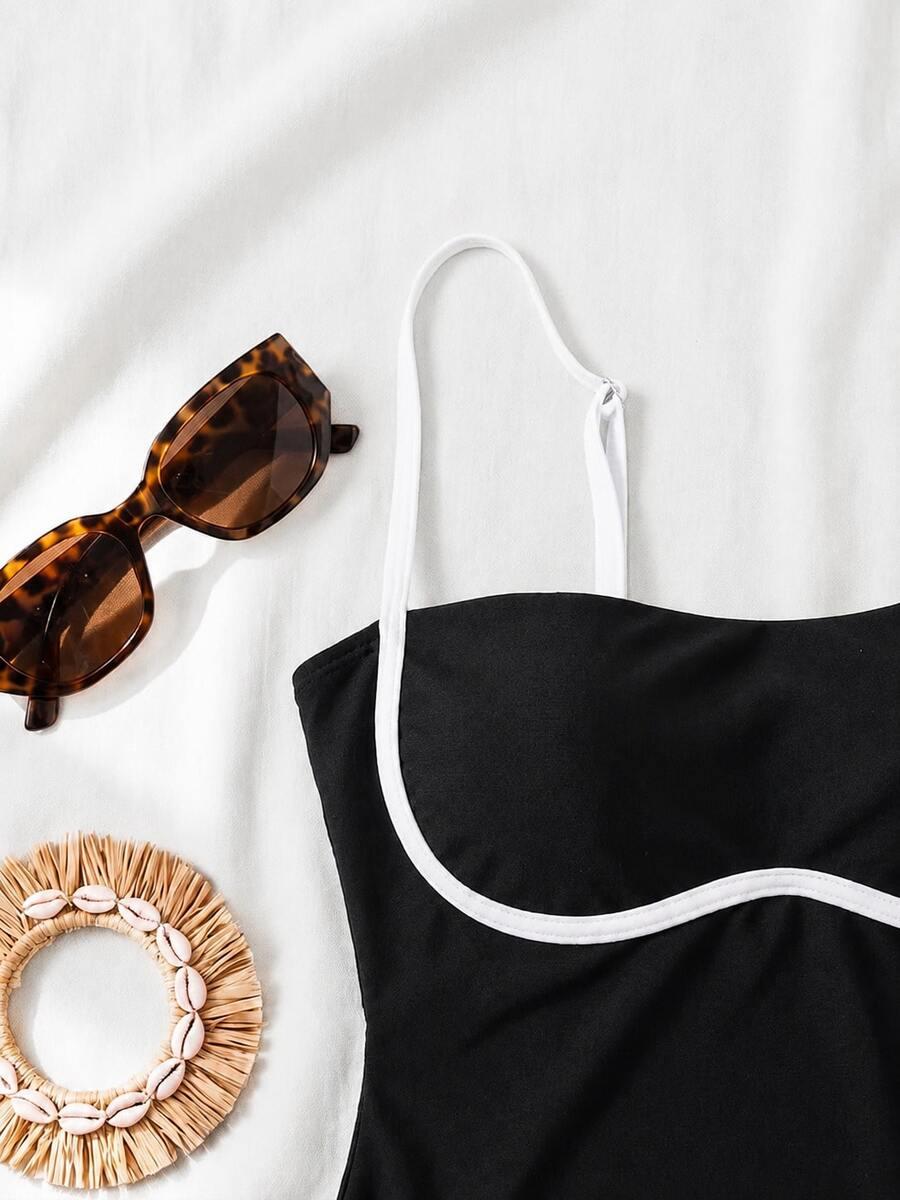 SHEIN JEDNOCZĘŚCIOWY STRÓJ KĄPIELOWY S09__L