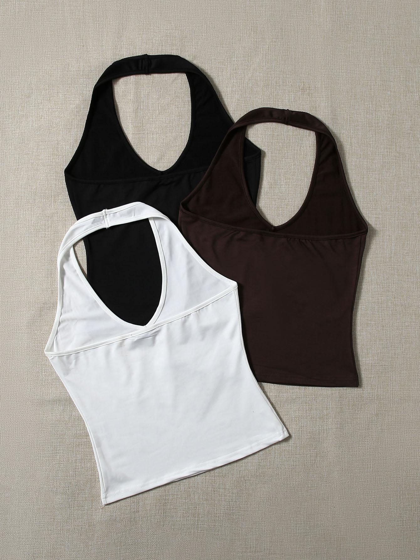 SHEIN BIAŁY TOP ODKRYTE PLECY S06__S