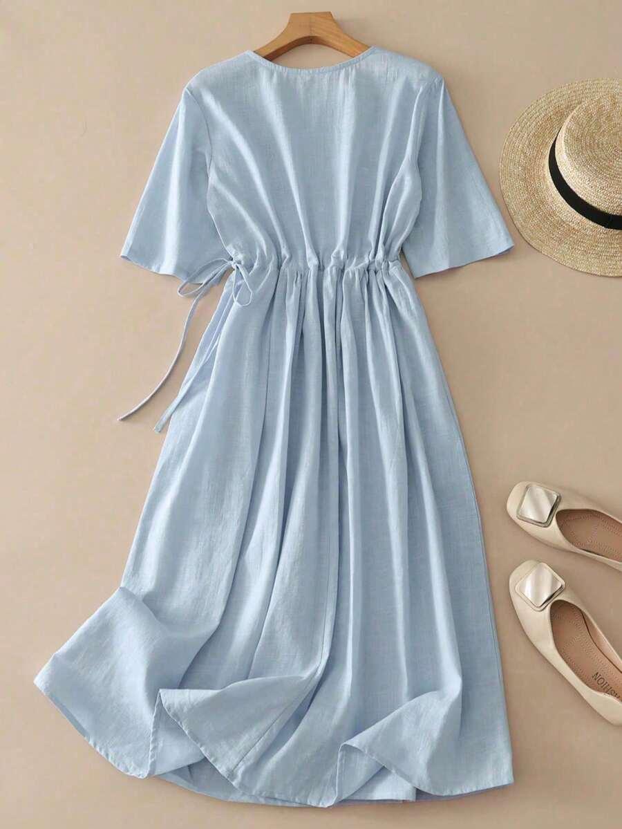 SHEIN NIEBIESKA MAXI SUKIENKA S06__M